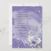 Carte De Remerciements Lavender Boho Un Petit Baby shower Fleur sauvage (Dos)