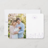 Carte De Remerciements Lavender Floral Baby Shower Photo (Dos)