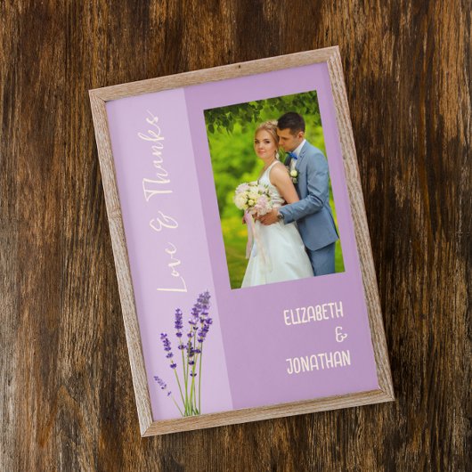 Carte De Remerciements Lavender Love Mariage