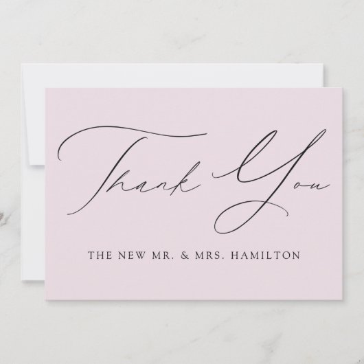 Carte De Remerciements Lavender Modern Elegance Mariage (Devant)