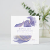 Carte De Remerciements Lavender Watercolor Abstract Birthday (Debout devant)