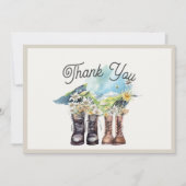 Carte De Remerciements L'aventure commence Randonnées Bottes Couples Douc (Devant)