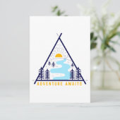 Carte De Remerciements L'aventure du camping vous attend (Debout devant)