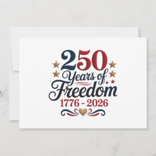 Carte De Remerciements Le 250e anniversaire de l'Amérique