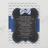 Carte De Remerciements Le baby shower de cravate d'arc vous remercient (Devant / Derrière)