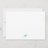 Carte De Remerciements Le baby shower d'éléphant de turquoise vous (Dos)