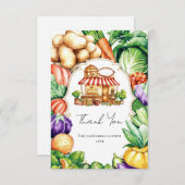 Carte De Remerciements Le Baby shower des fermiers de Boho cultivé locale (Devant / Derrière)