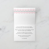 Carte De Remerciements Le baby shower gris rose de Chevron vous (Intérieur)