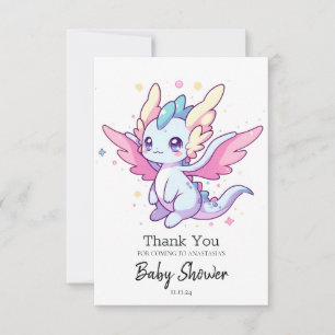 Carte De Remerciements Le Baby shower mythique du Dragon moderne