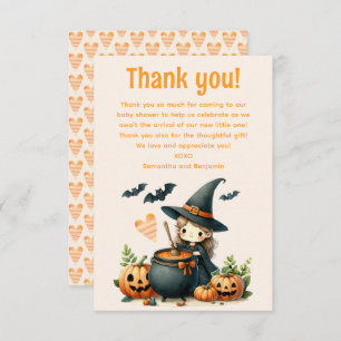 Carte De Remerciements Le bébé brasse le baby shower d'Halloween
