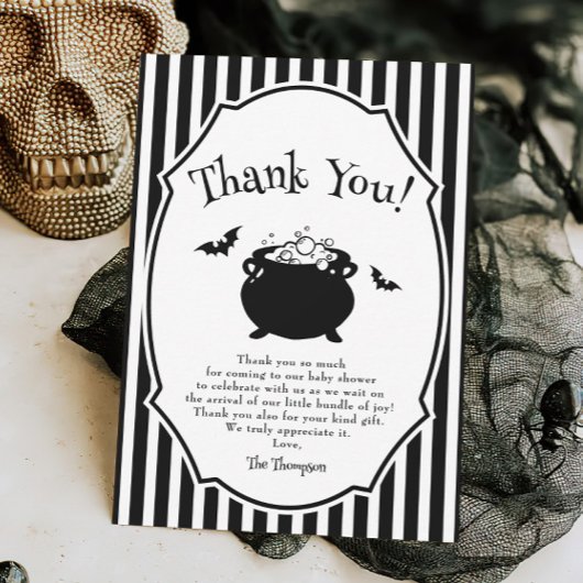 Carte De Remerciements Le bébé brasse le Baby shower d'Halloween