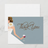 Carte De Remerciements Le bleu de ciel vous remercient coordonnée (Devant / Derrière)