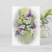 Carte De Remerciements Le Bouquet de terrain (Debout devant)