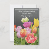 Carte De Remerciements Le Bouquet Des Tulipes (Devant)
