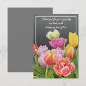 Carte De Remerciements Le Bouquet Des Tulipes (Devant / Derrière)