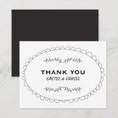 Carte De Remerciements le cadre de griffonnage vous remercient (Devant / Derrière)