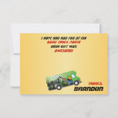 Carte De Remerciements Le camion de jeu vous remercient (Dos)