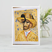 Carte De Remerciements le chat dans le casquette de van Gogh (Debout devant)