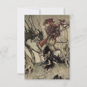 Carte De Remerciements « Le Chevalier et le gnome » par Arthur Rackham