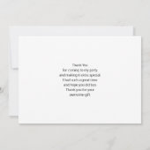 Carte De Remerciements Le chou renard dans une forêt verte (Dos)