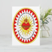 Carte De Remerciements Le Coeur le plus sacré de Jésus (Debout devant)