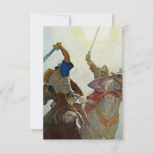 Carte De Remerciements « Le combat à l'épée fut féroce » par NC Wyeth