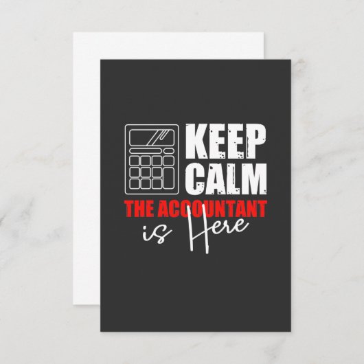 Carte De Remerciements Le comptable est là (Devant / Derrière)