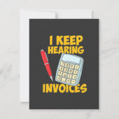 Carte De Remerciements Le comptable garde les factures d'audition (Devant)