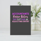 Carte De Remerciements Le comptable ne se retire jamais (Debout devant)