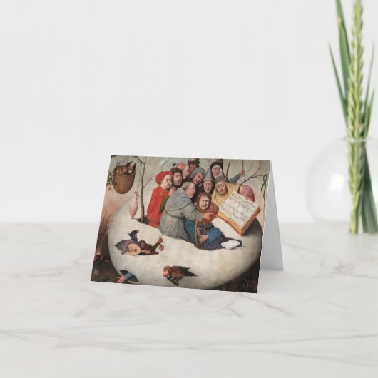 Carte De Remerciements Le concert dans l'oeuf par Hieronymus Bosch (Devant)
