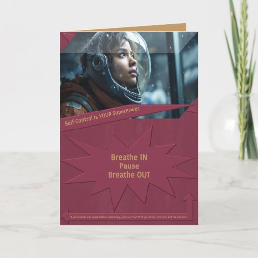 Carte De Remerciements Le contrôle de soi est votre superpuissance (Devant)