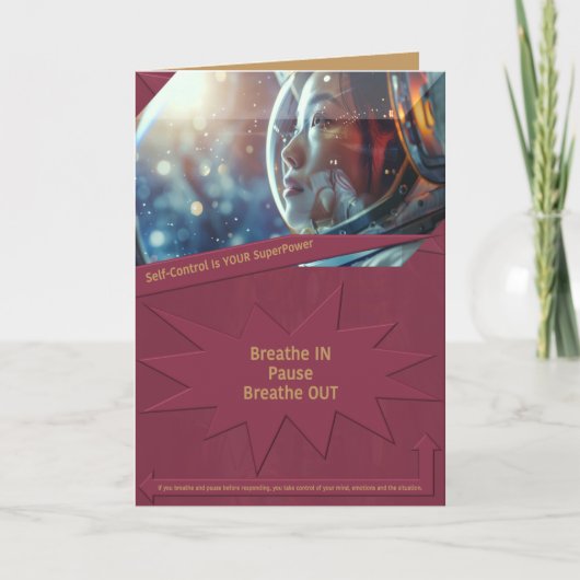 Carte De Remerciements Le contrôle de soi est votre superpuissance (Devant)