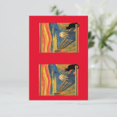 Carte De Remerciements Le Conversation Noir et The Scream de Munch, (Debout devant)