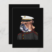 Carte De Remerciements Le diable chien de l'armée (Devant / Derrière)