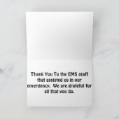 Carte De Remerciements Le EMS fait une différence tous les jours (Intérieur)