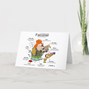 Carte De Remerciements Le Falconer Bien Équipé