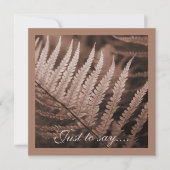 Carte De Remerciements Le feuillage botanique Mocha Mousse (Devant)