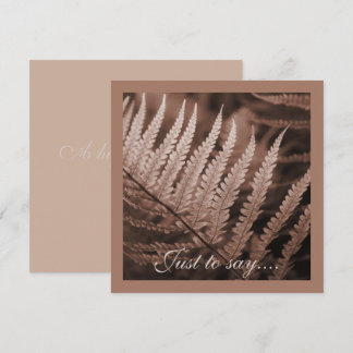 Carte De Remerciements Le feuillage botanique Mocha Mousse
