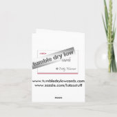 Carte De Remerciements Le fond de nos coeurs remercient yous (Dos)