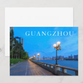 Carte De Remerciements Le front de mer de Guangzhou (Devant / Derrière)