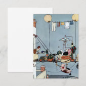 Carte De Remerciements « Le jardin pliant » de W Heath Robinson (Devant / Derrière)