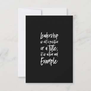 Carte De Remerciements le leadership est un exemple
