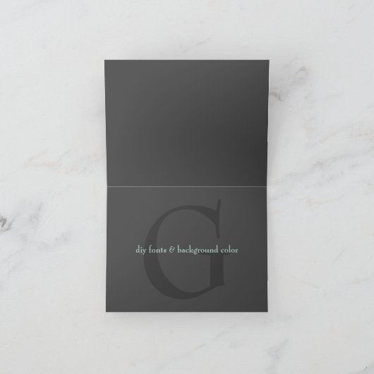 Carte De Remerciements le mariage classique minniemay de monogramme vous (Intérieur)