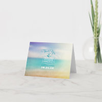 Le mariage de plage moderne vous remercient des