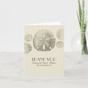 Carte De Remerciements Le mariage du dollar de sable vous remercient des