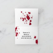 Carte De Remerciements Le mariage gothique de Halloween de vampire vous (Intérieur)