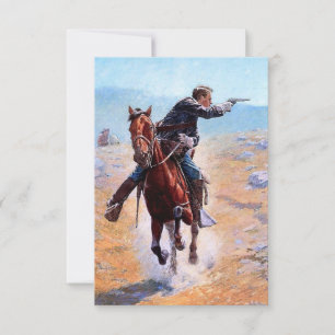 Carte De Remerciements « Le messager » Art occidental de Charles Schreyvo