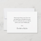 Carte De Remerciements Le Noir et blanc de la mode (Dos)