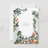 Carte De Remerciements Le paon (Dos)