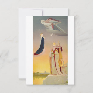 Carte De Remerciements Le Pape de Rome, Vierge Marie et Jésus